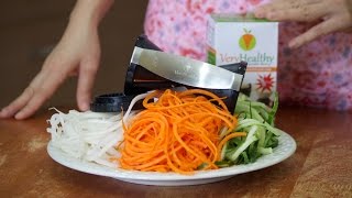 The Very Healthy Spiral Vegetable Slicer by Varietyland [upl. by Nnylf]