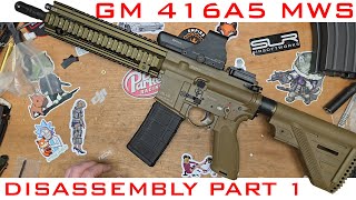 GunsModify HK416A5 MWS Disassembly Part 1 [upl. by Asquith]