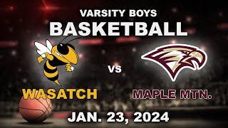 Varsity Boys Basketball Wasatch vs Maple Mountain Jan 23 2024 [upl. by Leta991]