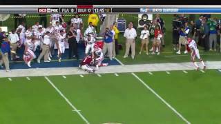 Major Wright of Florida Gators  Big Hit on Manny Johnson in 2009 BCS National Championship [upl. by Nnyleuqaj]