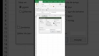 Excel incrémenter les dates en quelques clics Excel  astuce shorts [upl. by Bill]