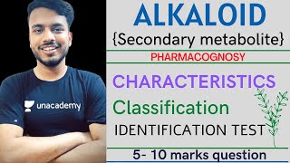 Alkaloid  Secondary metabolite  alkaloid Pharmacognosy  alkaloid test  alkaloid classification [upl. by Estrellita]