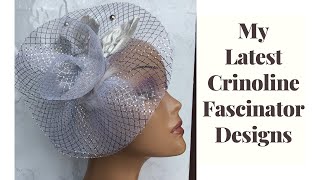 MY LATEST CRINOLINE FASCINATOR DESIGNS  CRINOLINE FASCINATOR DESIGNS [upl. by Ariajay]