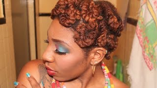 Natural Hair  Quick amp Easy Pin Curls w Twists [upl. by Etnuahc397]