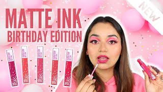 NUEVOS MATTE INK DE MAYBELLINE  BIRTHDAY COLLECTION [upl. by Eitsirk938]