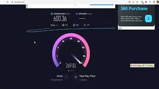 Airtel Xstream Fiber 300 Mbps Plan Download amp Upload Speed Test  BHUBANESWAR  ODISHA  2023 [upl. by Wettam]