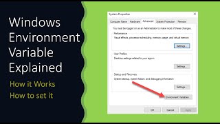 Environment Variables  Windows 10  How it works and how to set it [upl. by Georgeanne]