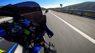 Yamaha R1 VS Highway 18 Uncut [upl. by Hiltner]