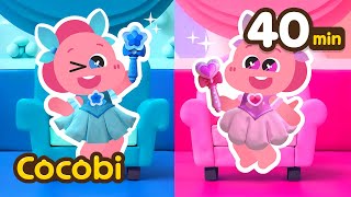 💗Pink Princess Vs Blue Princess💙  and More Color Songs for Kids  Cocobi [upl. by Nosaj362]