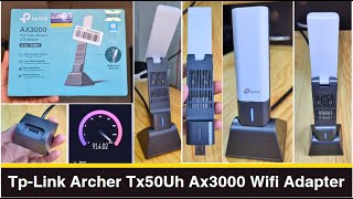 TpLink Archer Tx50Uh Ax3000 High Gain Wireless USB Adapter 2402 Mbps 5 GHz  574 Mbps 24 GHz [upl. by Hardner]