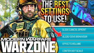 WARZONE The BEST SETTINGS You NEED To Use MW3 WARZONE Best Controller Graphics amp Audio Settings [upl. by Ettezel]