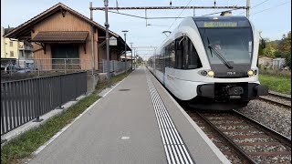 Bahnverkehr in Bischofszell Stadt 10102023 [upl. by Erl]