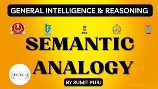 Analogy  Introduction  Lec 1 Semantic Analogy  reasoning for VLW JKPSI SSC JKSSB by Sumit Puri [upl. by Ahsenauq]