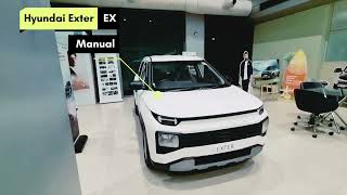 2024 New Hyundai Exter EX Base Model  MT White 🤍 Colour Review [upl. by Jeavons34]