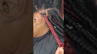 Knotless braids over locs tutorial [upl. by Notlad959]