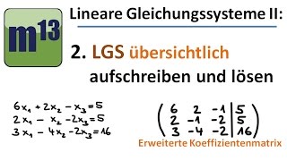 LGS übersichtlich Lösen mit erweiterter Koeffizientenmatrix [upl. by Llireva]