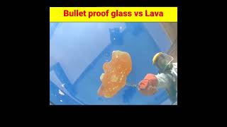 Wow What happens when lava is dropped on bulletproof glass😱 shorts Bulletproof glass vs Lava💥 [upl. by Inram882]