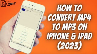 How To Convert MP4 to MP3 On iPhone amp iPad ✅ Convert Any Video File To MP3 Audio On iOS ✅ [upl. by Anrahc602]