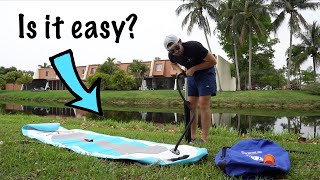 HOW to Set Up Your INFLATABLE Paddle Board and Water TEST  Watch Before Using Your SUP [upl. by Kecaj]