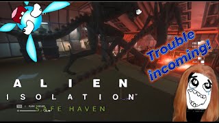 Xenomorph double trouble☠️IM DONE with this game😂Alien Isolation Safe Haven Stage 10Survivor Mode [upl. by Ahsoyek904]