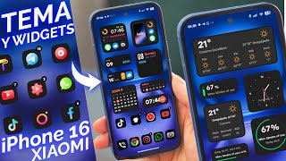 Tu XIAOMI Mejor que el iPhone 16 con estos WIDGETS y TEMAS para Todos Instala YA GRATIS [upl. by Itnuahsa]