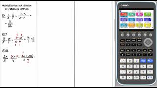 Multiplikation och division av rationella uttryck Genomgång Matematik 3 HT 21 [upl. by Sidra]
