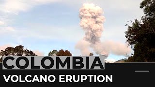 Colombia volcano Threats of eruption affects local economy [upl. by Carolyn]