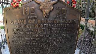 LDS Mormon prophet Brigham Youngs grave  Salt lake city Utah [upl. by Ydrah]