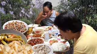 ULAN SINIGANG SISIG CALDERETA MENUDO INIHAW MECHADO  CHICHARON ETC Filipino Food Mukbang [upl. by Waltner]