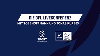 GFLLivekonferenz  moderiert von Tobias Hoffmann und Jonas Kürbis  SDTV Football [upl. by Jamnis]