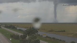 Tornado crosses I75 as Hurricane Milton approaches Florida coast [upl. by Lelith]