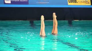 Duet free prelim GBR EC synchro 2012 Eindhoven NED [upl. by Akihsat]