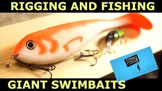 How to rig and fish big swimbaits  soft plastic paddle tail lures [upl. by Mcgean779]