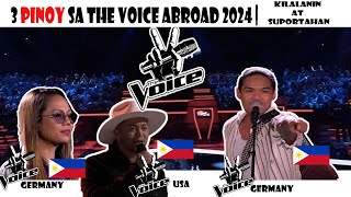 Tatlong Pinoy Ang SabaySabay Nating Suportahan Sa The Voice Germany At The Voice USA  filipino [upl. by Ivanna]