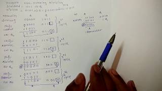 5 Binary Division method Restoring and Nonrestoring Division Algorithm [upl. by Uund]