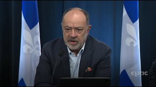 Le ministre de la Santé du Québec Christian Dubé fait le point sur la situation des urgences [upl. by Evie]