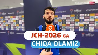 Jaloliddin Masharipov quotJCH2026 ga chiqa olamizquot [upl. by Stutman]