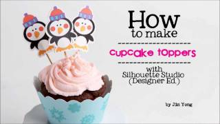 Print and Cut tutorial How to make Cupcake Toppers with the Silhouette Cameo [upl. by Amadis150]