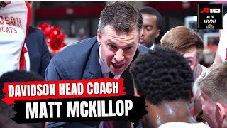 The A10 Insider Davidson Head Coach Matt McKillop on the Wildcats strong start [upl. by Pizor]