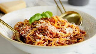 Traditional Spaghetti Bolognese Classic Italian Sauce [upl. by Enomrej]