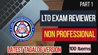 NONPROFESSIONAL DRIVERS LICENSE EXAM REVIEWER 100 ITEMS  LTO EXAM REVIEWER NONPROFESSIONAL Part 1 [upl. by Amiarom]