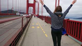 Walking across the Golden Gate Bridge  From San Francisco Side  March 21 2018  1 of 2 Unedited [upl. by Sukin]