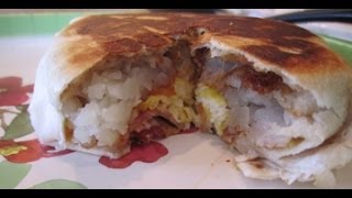 DIY Taco Bell Breakfast Review AM Crunchwrap Tutorial [upl. by Forelli12]