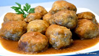 Receta de Albondigas en Salsa Española explicada Paso a Paso [upl. by Vahe]