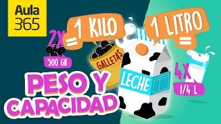 Medidas de Peso y Capacidad Kilogramo y Litro  Videos Educativos Aula365 [upl. by Kone]