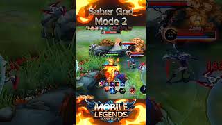 SABER God mode 2  One hit combo  mobile legend 💢📍💢 mobilelegends shorts mlbb mlbbcreatorcamp [upl. by Rosabella]