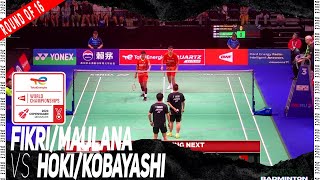 Shohibul FIKRIBagas MAULANA vs Takuro HOKIYugo KOBAYASHI Badminton World Championships 2023  R16 [upl. by Enitnemelc]