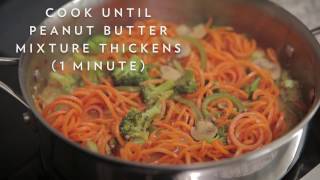 Carrot Noodles with Spicy Thai Peanut Sauce [upl. by Ettezyl305]