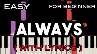 ALWAYS  LYRICS   ATLANTIC STARR  SLOW amp EASY PIANO [upl. by Marguerite]