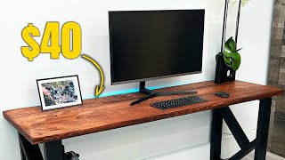 How to Build a Budget Desk  StepbyStep DIY [upl. by Forcier480]